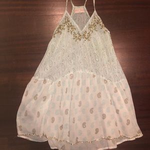 Sequin paisley turquoise dress